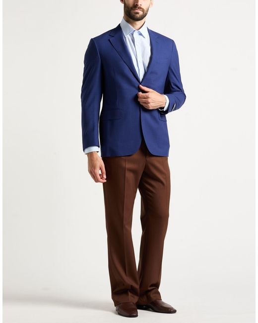 Canali Blue Blazer Wool for men