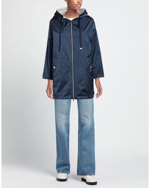 Herno Blue Overcoat & Trench Coat