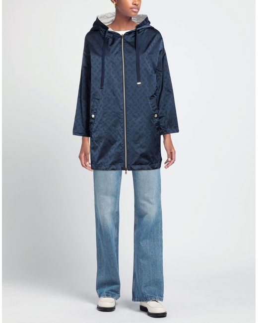 Herno Blue Overcoat & Trench Coat