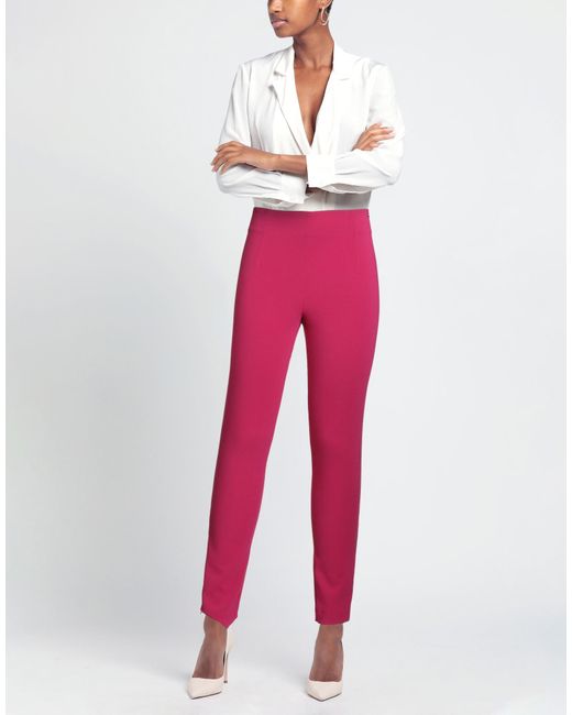 Rebel Queen Red Pants Polyester, Viscose, Elastane