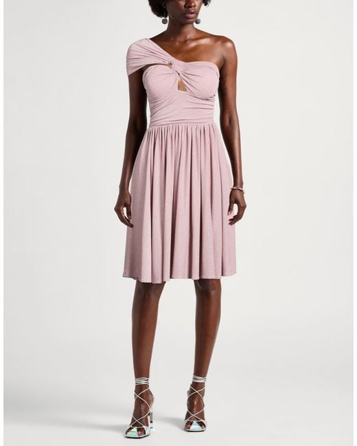 Kocca Pink Mini Dress Viscose, Polyamide, Metallic Fiber, Elastane