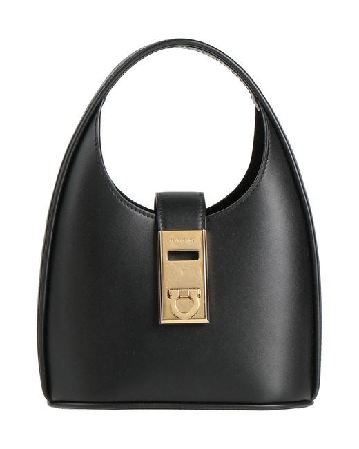 Ferragamo Black S.Hobo Mini -- Handbag Calfskin, Kidskin