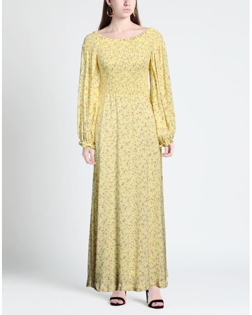 ROTATE BIRGER CHRISTENSEN Yellow Maxi-Kleid