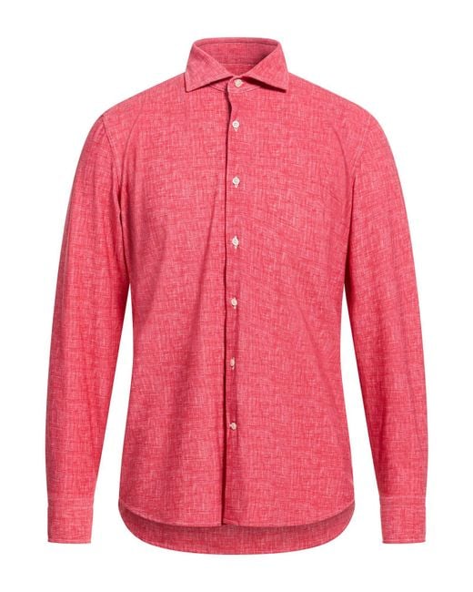 Ghirardelli Pink Coral Shirt Polyamide, Elastane for men