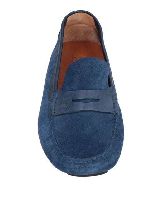 Boss Blue Loafers Leather for men