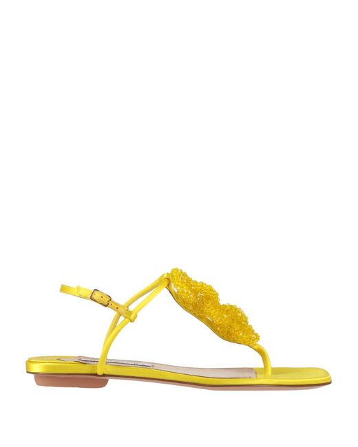 Aquazzura Yellow Thong Sandal