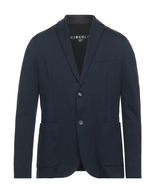 Circolo 1901 Blue Midnight Blazer Cotton, Elastane for men
