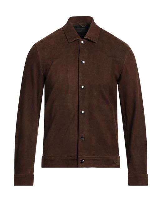 Giorgio Brato Brown Jacket Leather for men