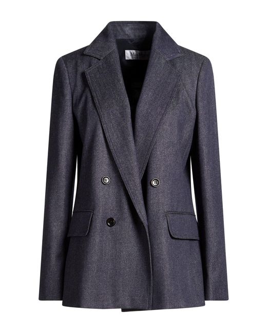 Max Mara Blue Blazer Virgin Wool
