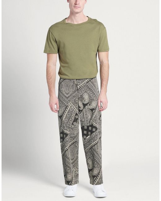 MAISON CRAZY WORKER 3.2 Gray Pants Cotton for men