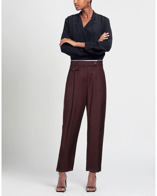 B.yu Purple Pants Polyester, Viscose, Elastane