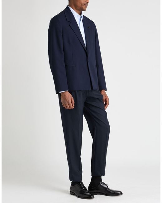 Lardini Blue Blazer Wool for men
