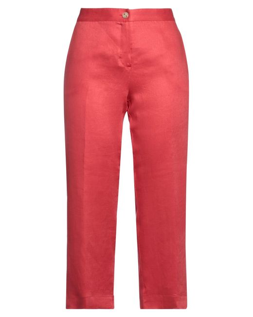 Barba Napoli Red Cropped Trousers