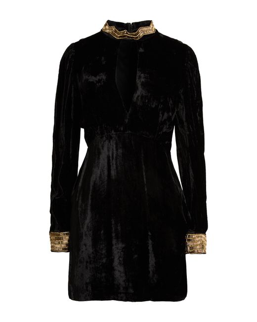Twinset Black Mini Dress Viscose