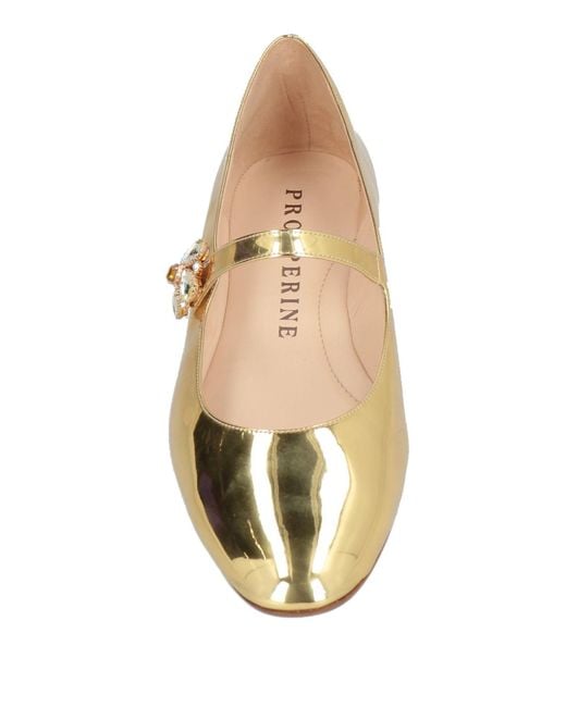 PROSPERINE® Metallic Ballet Flats Leather