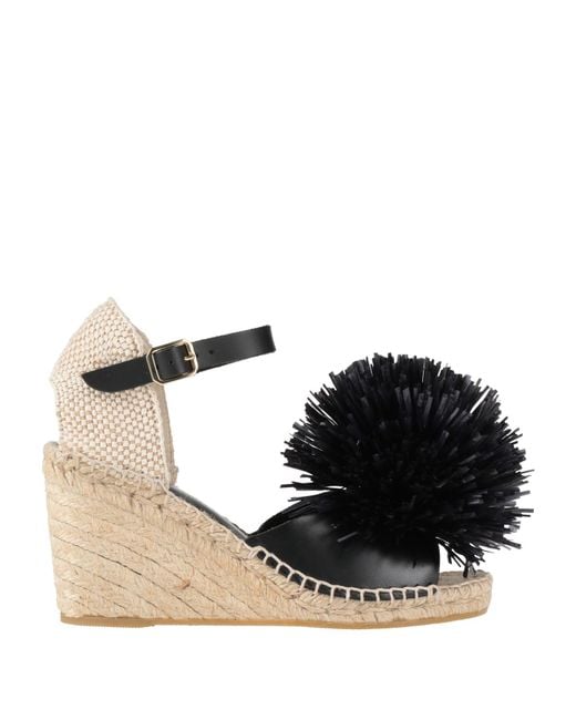 Palomitas By Paloma Barcelo' Black Espadrilles Leather