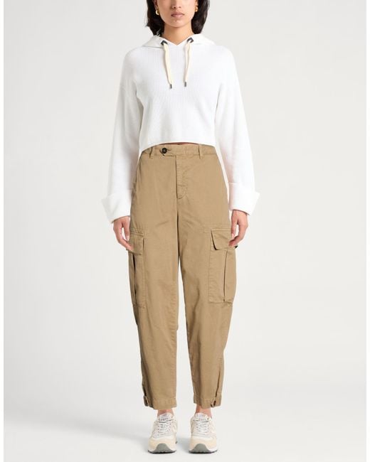 Pinko Natural Camel Pants Cotton
