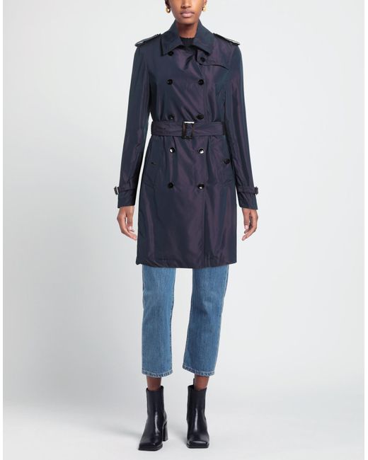Annie P Blue Overcoat & Trench Coat