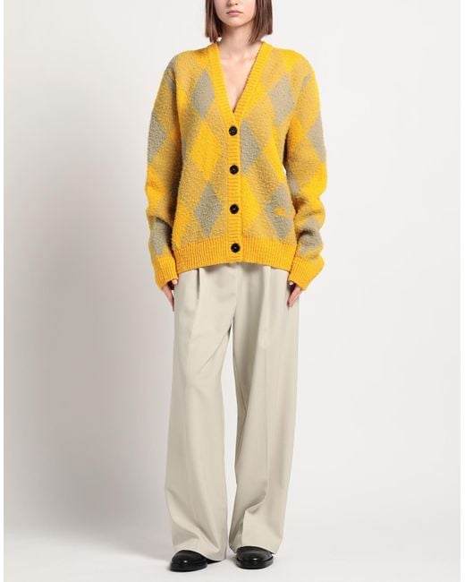 Burberry Yellow Cardigan Wool