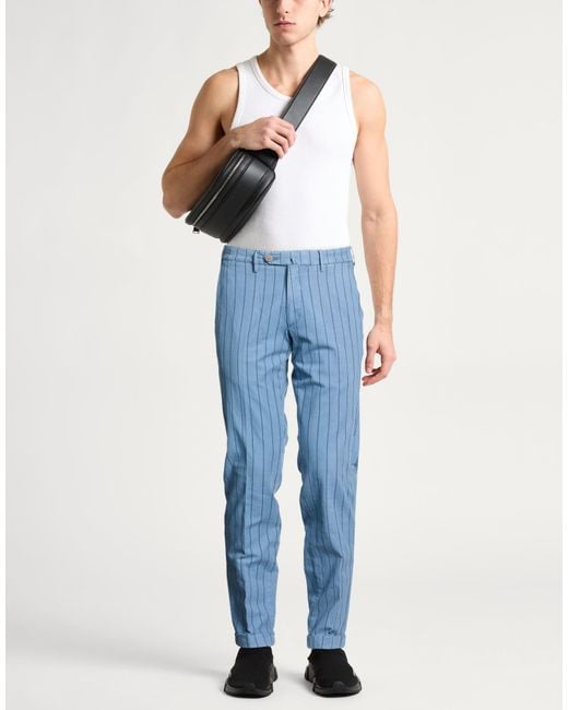 Michael Coal Blue Slate Pants Cotton, Elastane for men