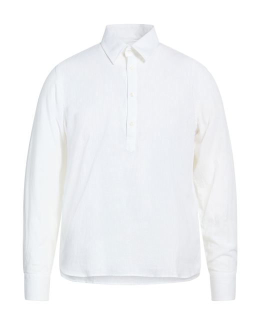 Manuel Ritz White Shirt Cotton, Linen for men