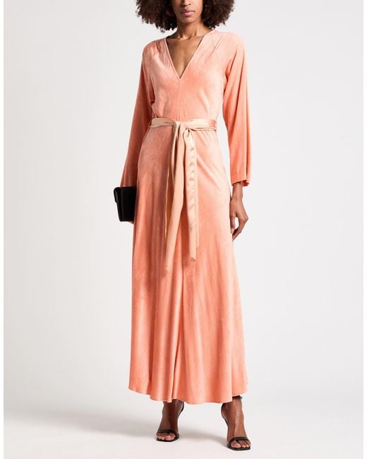 Forte_forte Pink Maxi Dress Viscose, Polyester