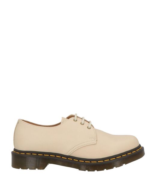 Dr. Martens White Lace-Up Shoes Leather