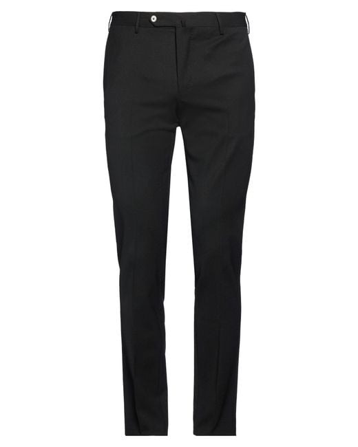 PT Torino Black Pants Polyester, Wool, Elastane for men