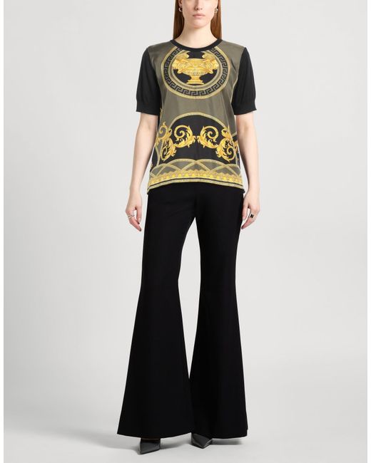 Versace Black Top Virgin Wool, Silk
