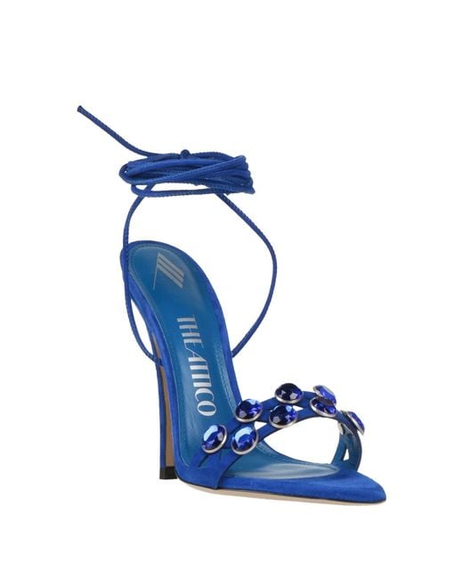 The Attico Blue Bright Sandals Leather