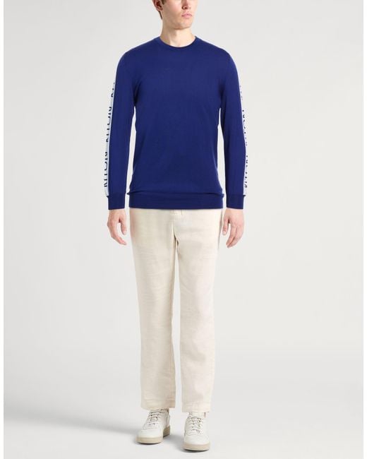 Kiton Blue Sweater Cotton for men