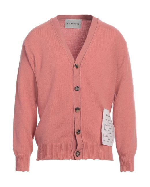Amaranto Pink Cardigan Wool, Cashmere for men