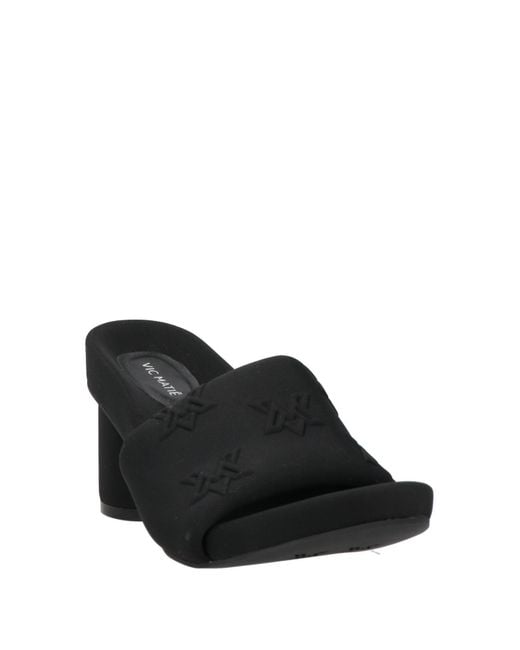 Vic Matié Black Sandals Textile Fibers