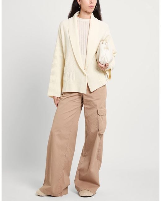 ARMANI EXCHANGE Natural Ivory Cardigan Wool, Polyamide