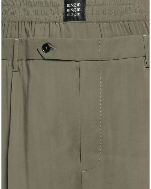 MSGM Green Pants for men