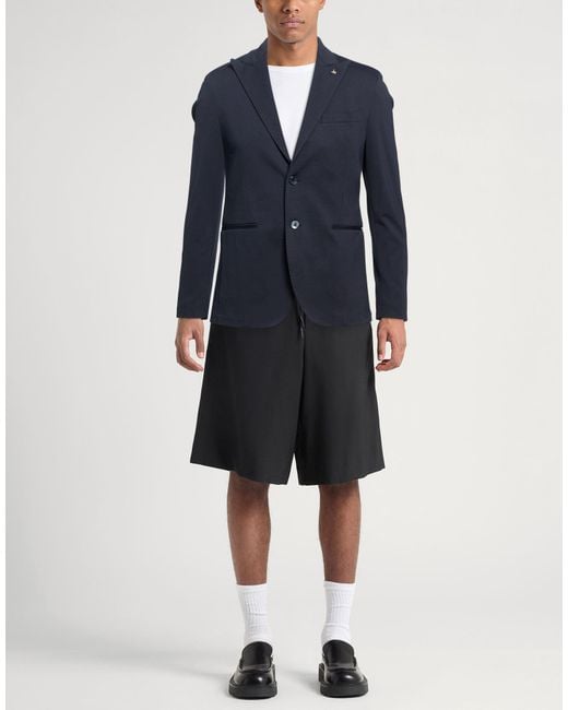 AT.P.CO Blue Midnight Blazer Cotton, Polyamide, Elastane for men