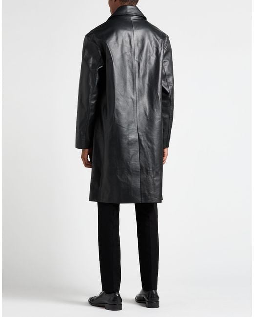 Sandro Black Coat Cowhide for men