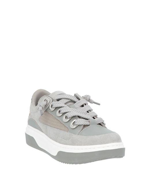 Emanuélle Vee White Sneakers Leather, Textile Fibers