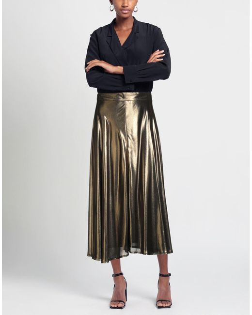 SAGE AND IVY Metallic Midi Skirt Polyester