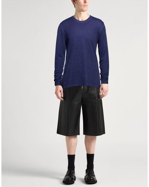 120% Lino Blue Jumper for men