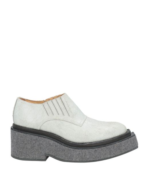 MM6 by Maison Martin Margiela White Ivory Loafers Leather