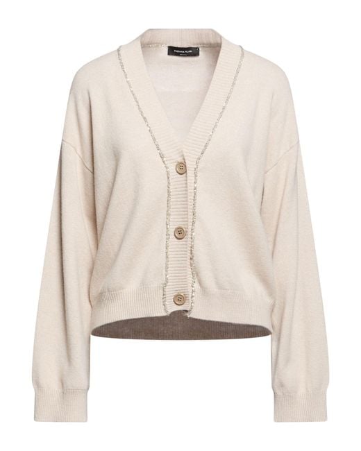 Fabiana Filippi Natural Cardigan Virgin Wool, Silk, Cashmere