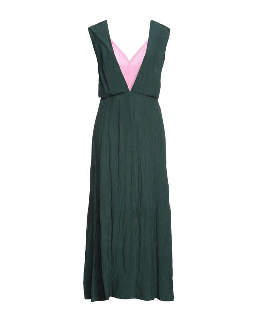 Colville Green Dark Maxi Dress Viscose, Acetate