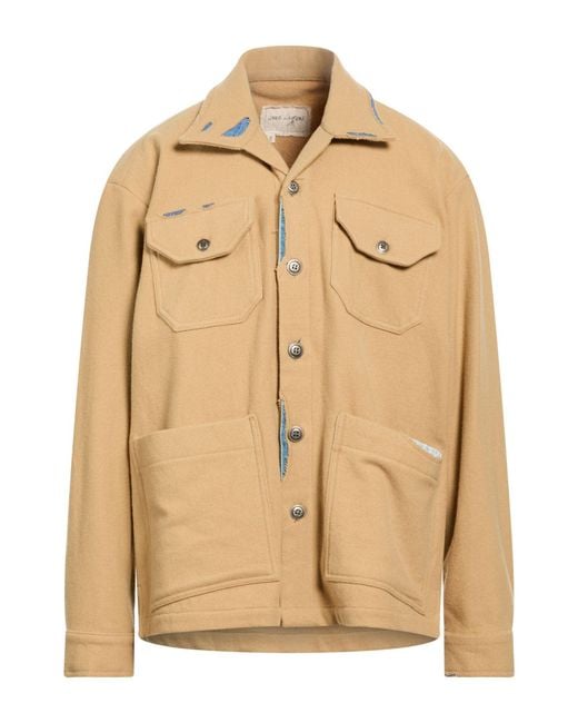 Greg Lauren Natural Jacket Lambswool, Cotton for men