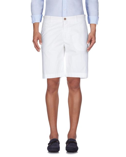 Altea White Shorts & Bermuda Shorts Cotton, Elastane for men