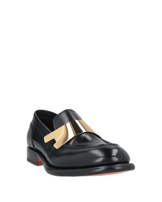 Santoni Black Loafer for men