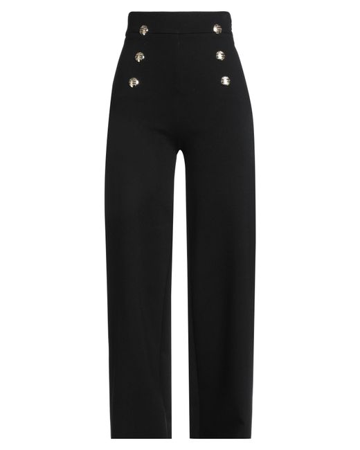 Gaelle Paris Black Pants Rayon, Polyamide, Elastane