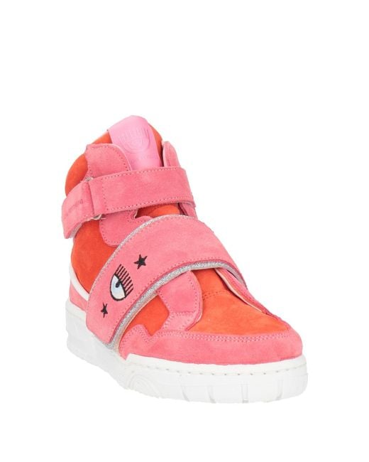 Chiara Ferragni Pink Sneakers Leather
