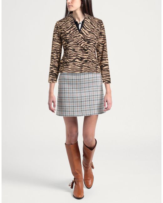 Rebel Queen Brown Blazer Polyester, Elastane