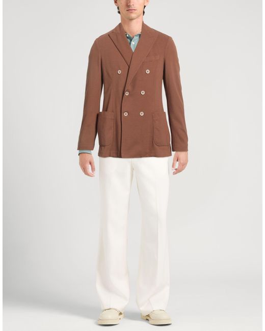 Circolo 1901 Brown Blazer Cotton, Elastane for men